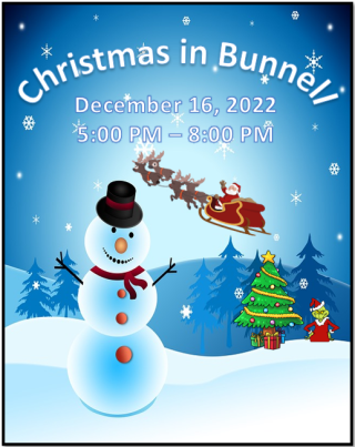 Graphic with snowman and Santa